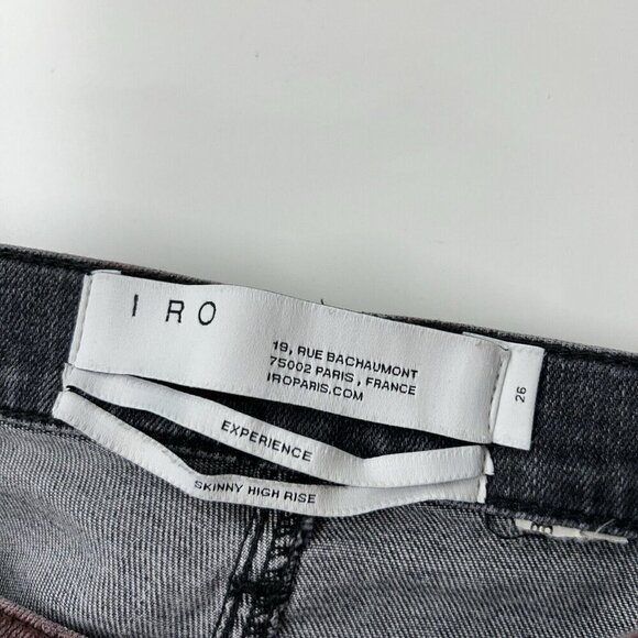 IRO Experience High Rise Skinny Jeans Womens Size 26 Rust Plum - Picture 3 of 10